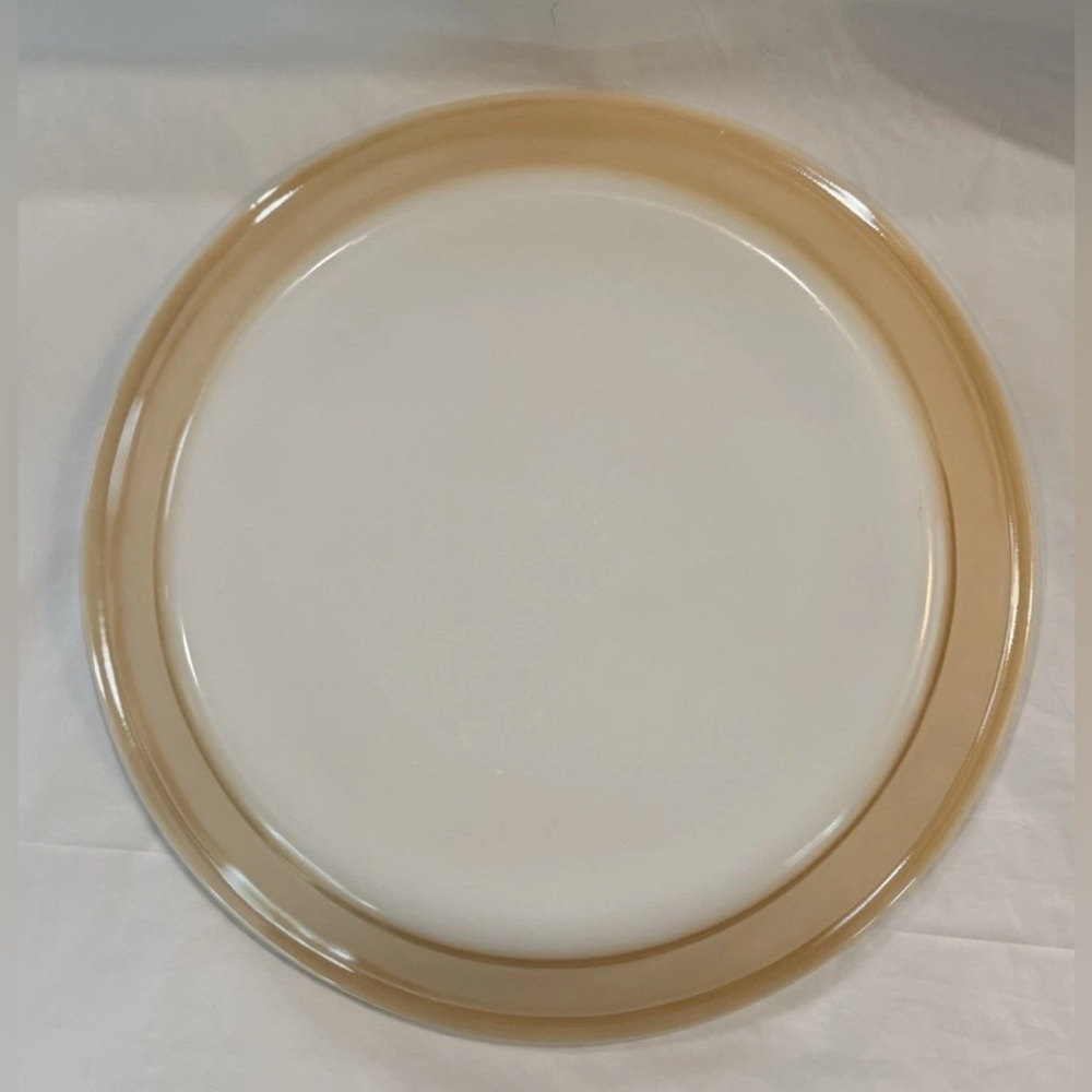 Vintage Peach Luster Ware Anchor Hocking Fire King Pie Pan Plate 9" #460 - Picture 3 of 5
